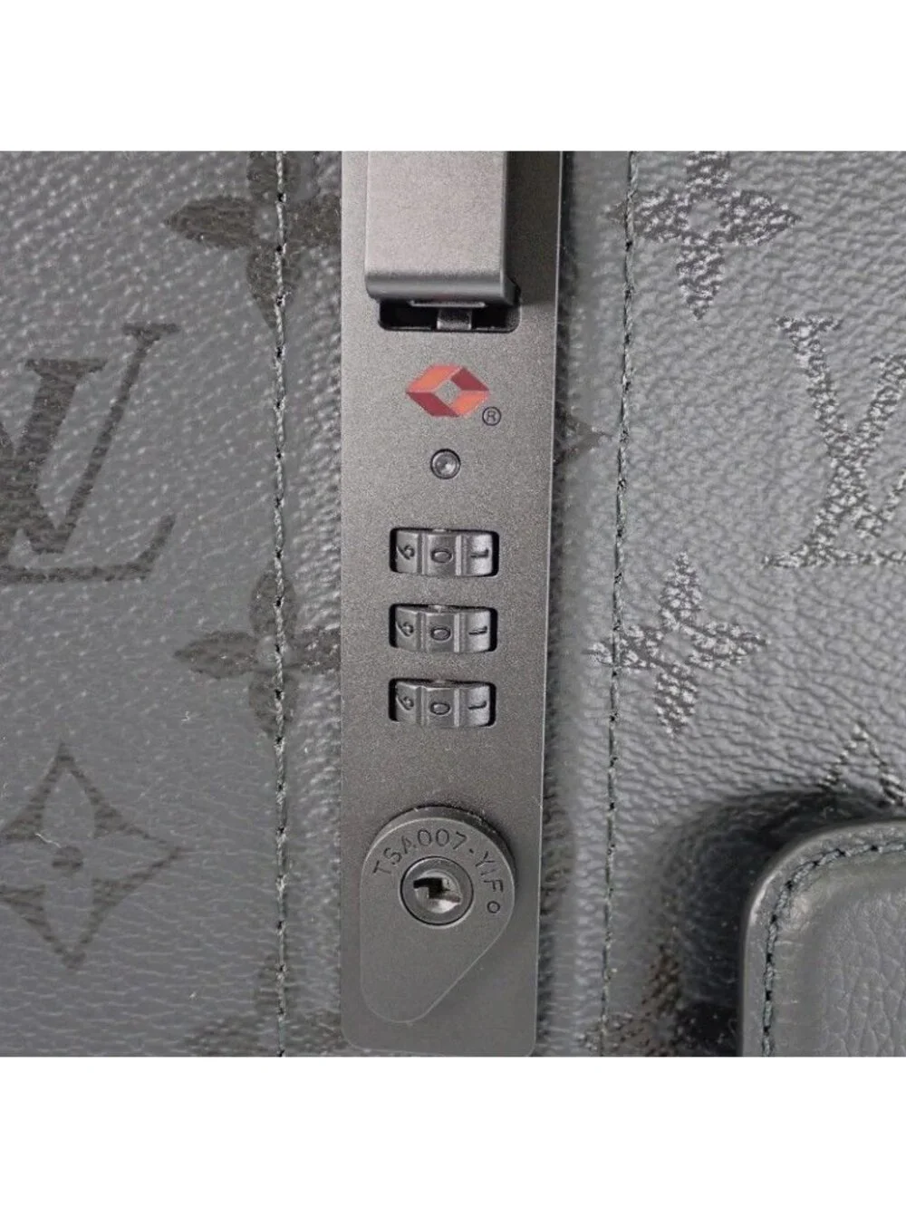 Louis Vuitton Horizon 55 Carry Case Suitcase Leather Monogram Midnight Black